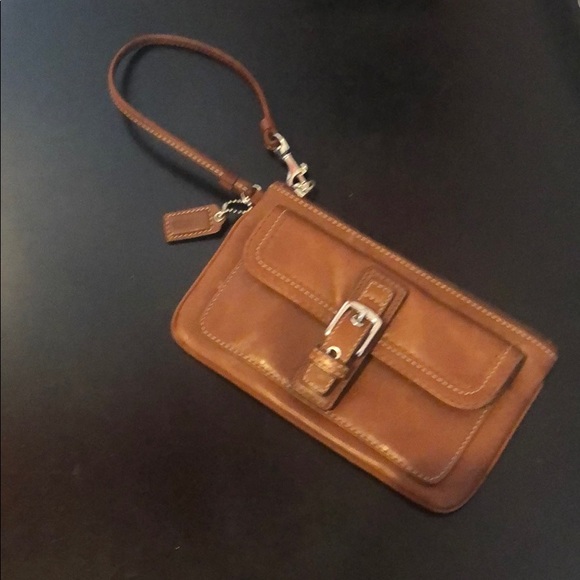 Coach Handbags - Coach Wristlet chestnut brown